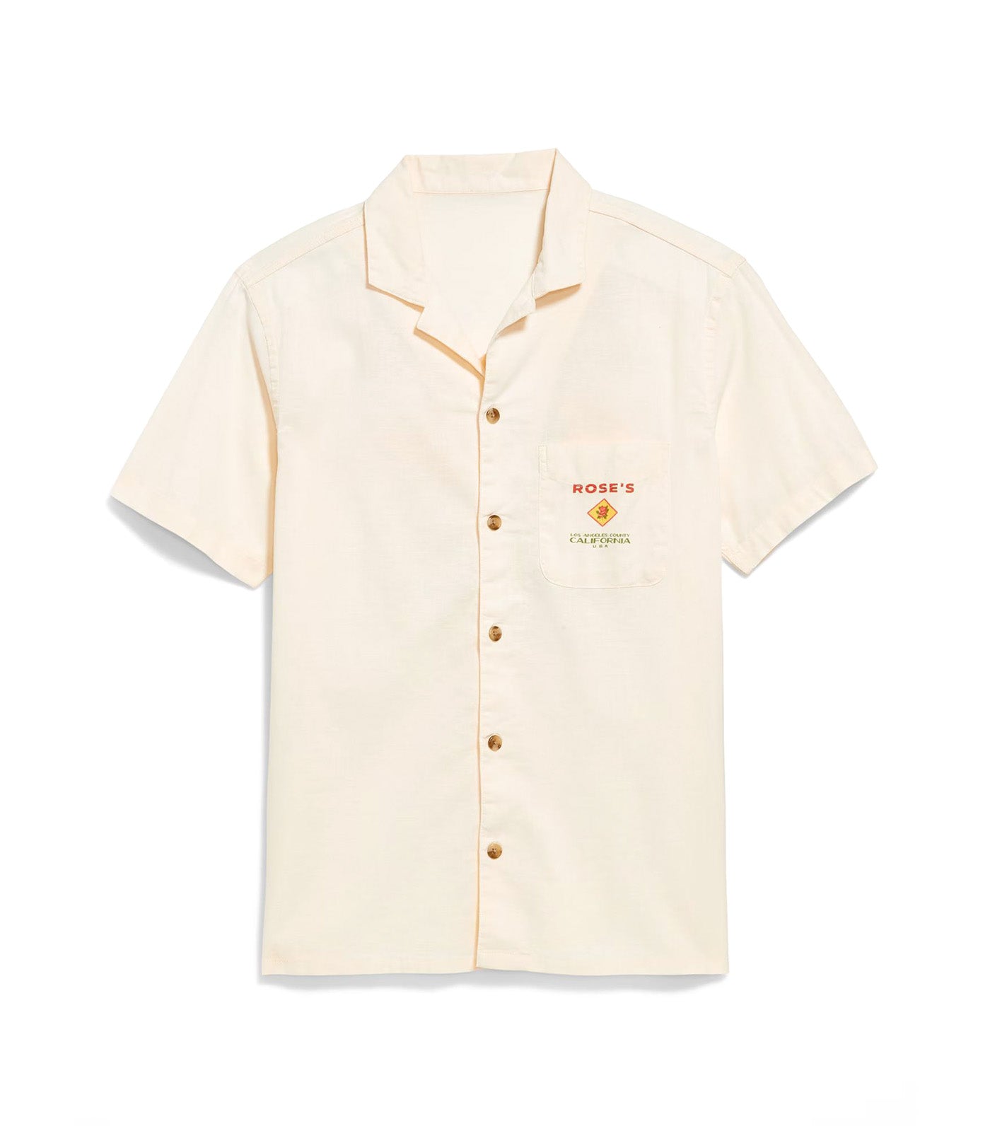 Short-Sleeve Graphic Camp Shirt for Men Creme De La Creme