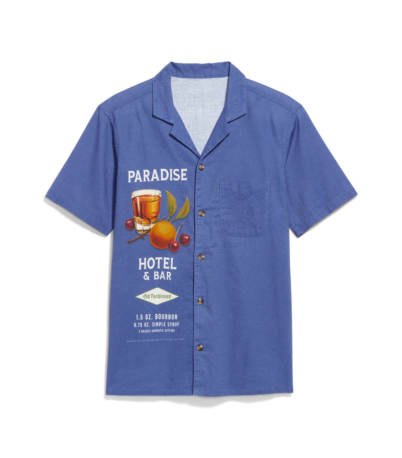 Short-Sleeve Graphic Camp Shirt for Men South Wind