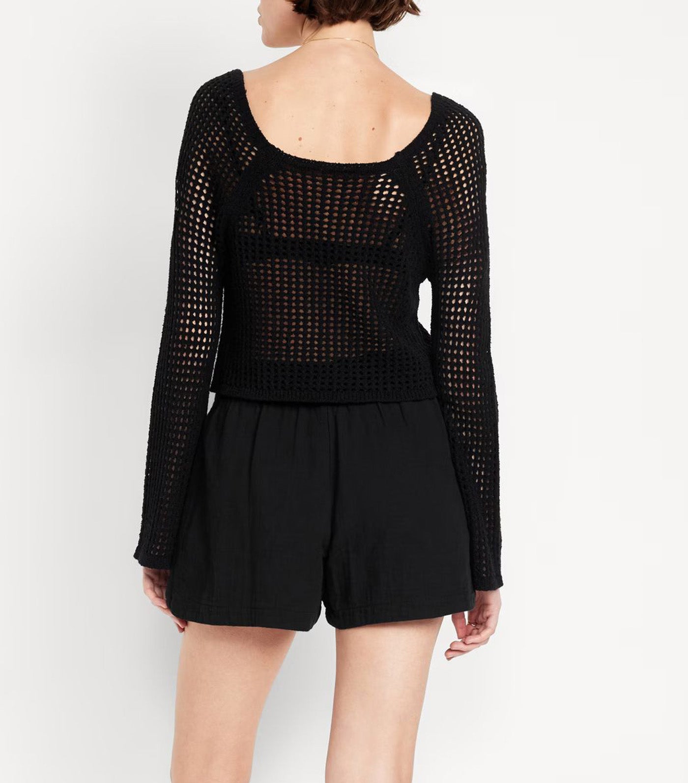 High-Waisted Crinkle Gauze Shorts - 4in Inseam for Women