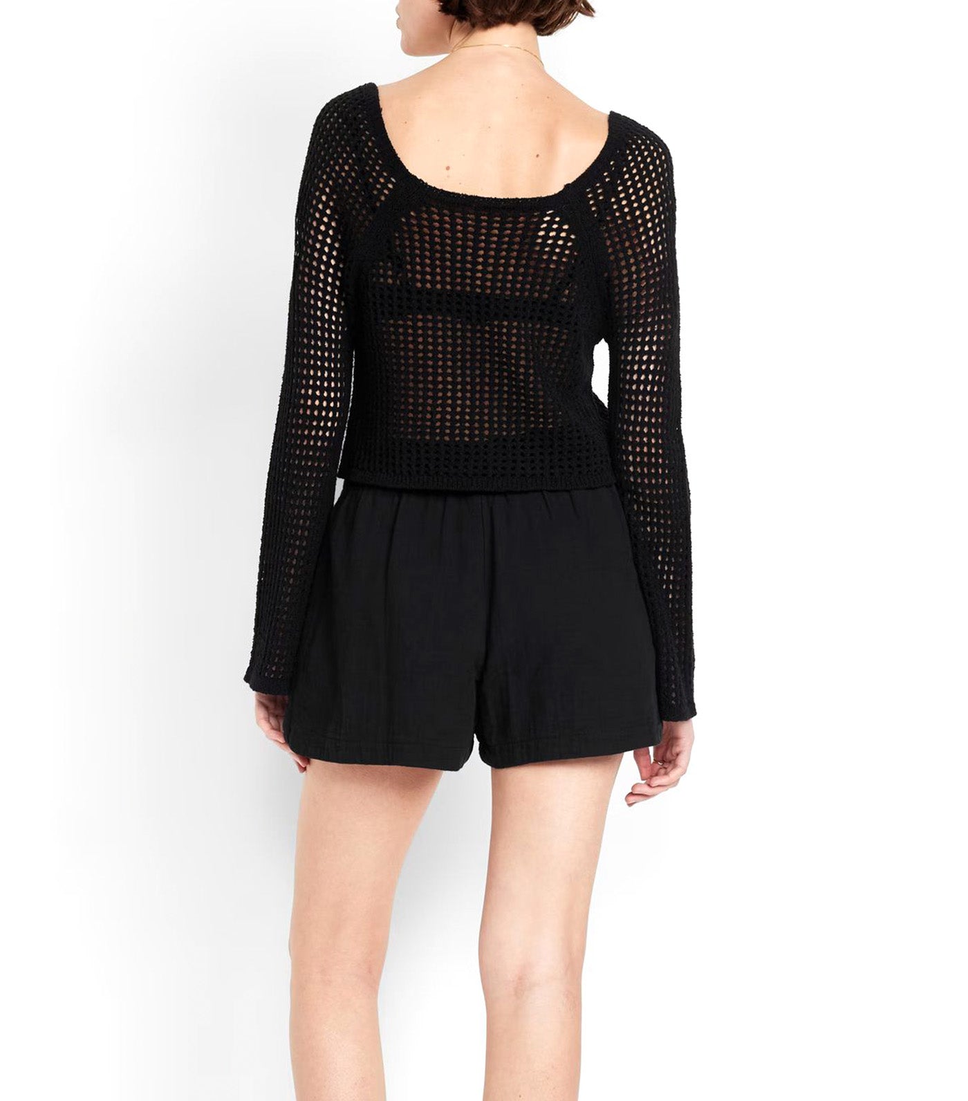 High-Waisted Crinkle Gauze Shorts - 4in Inseam for Women