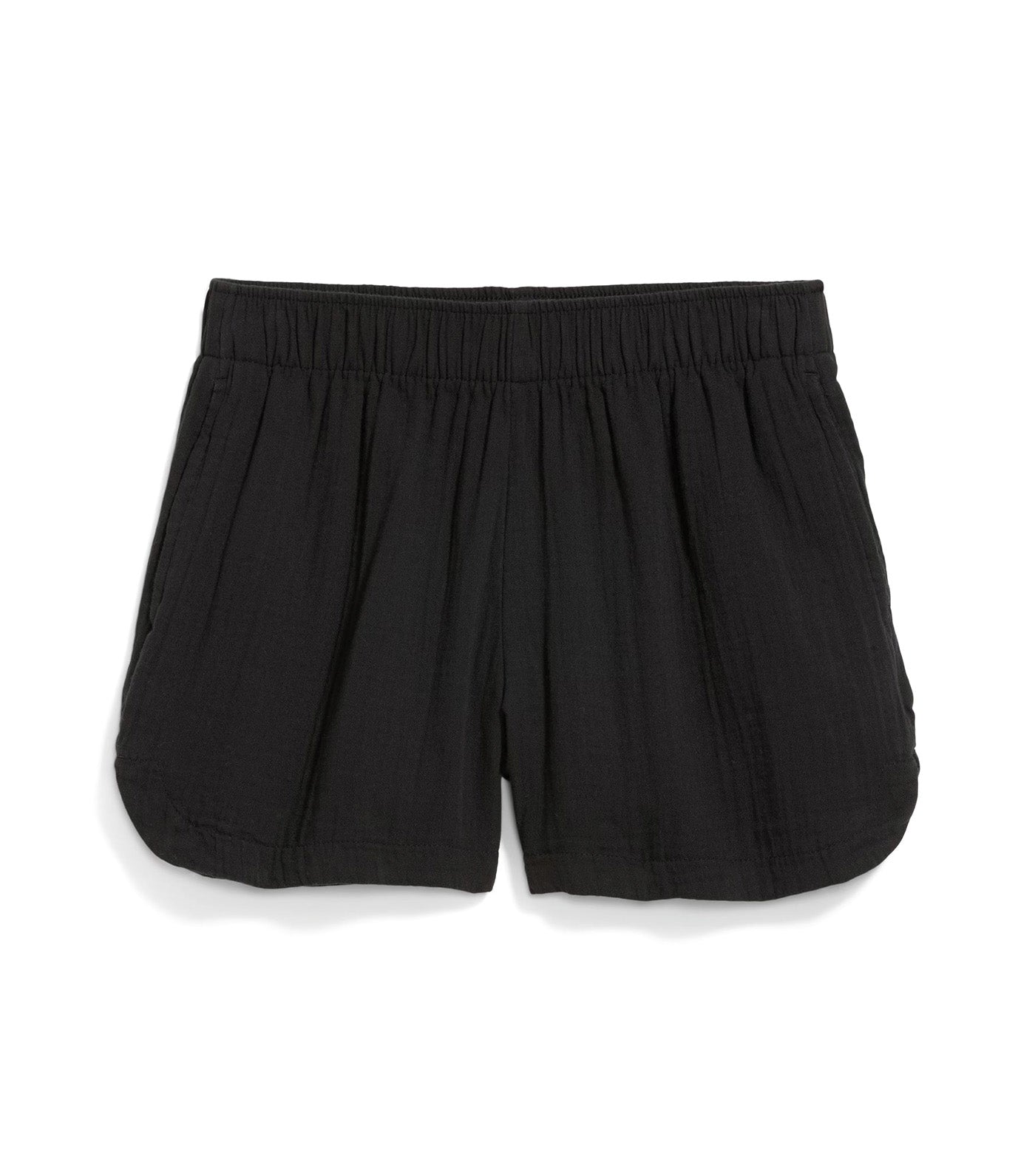 High-Waisted Crinkle Gauze Shorts - 4in Inseam for Women