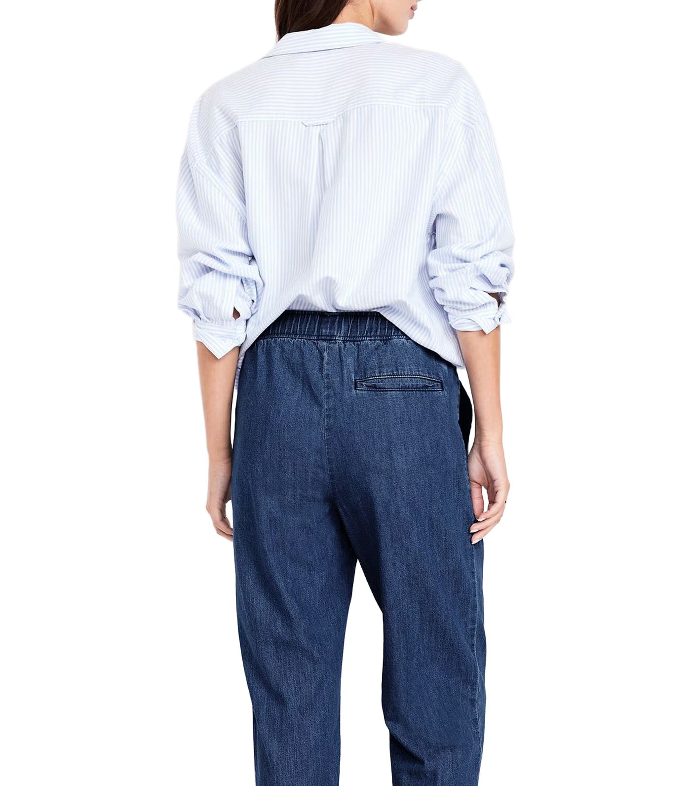 High-Waisted Billie Straight Ankle Trouser for Women Dark Wash