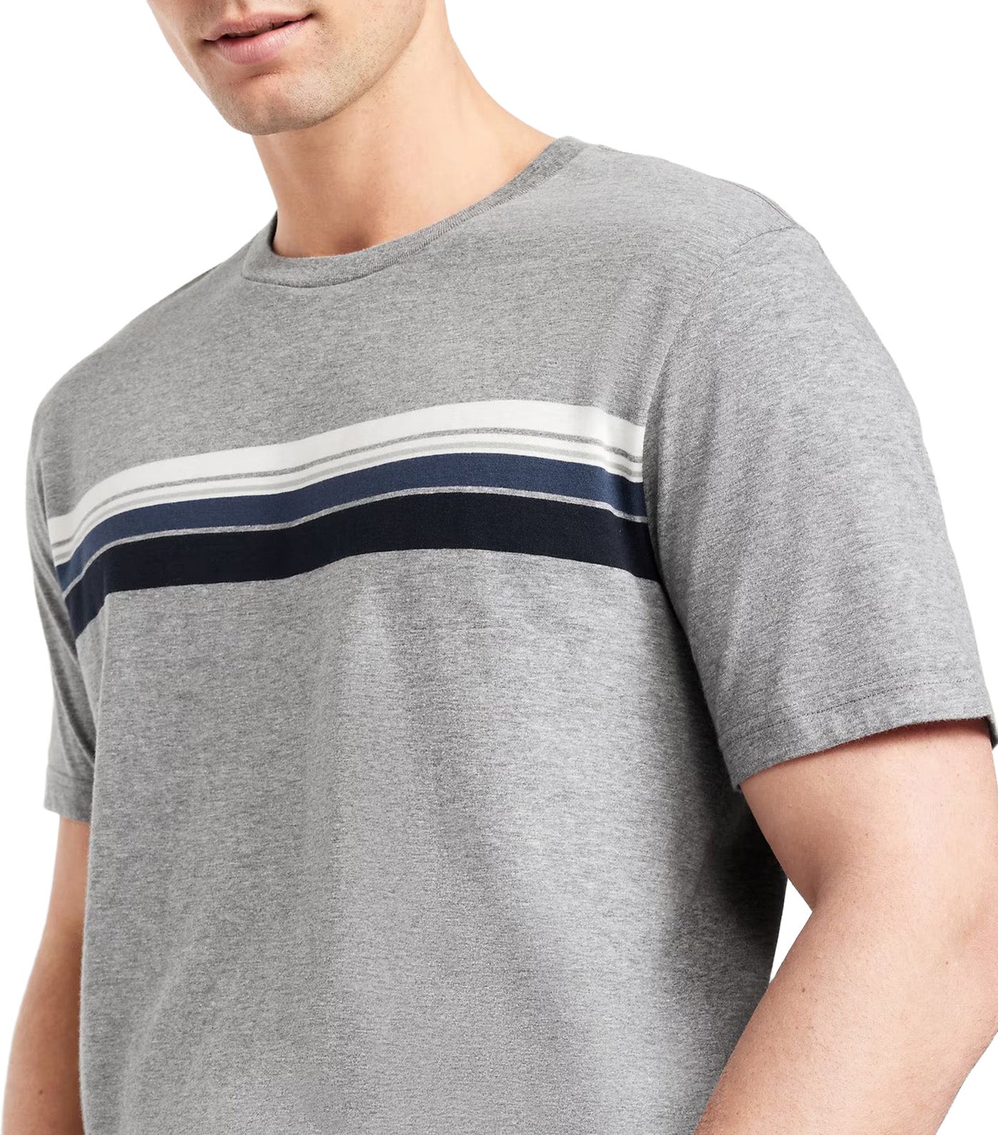 Crew-Neck Striped T-Shirt for Men