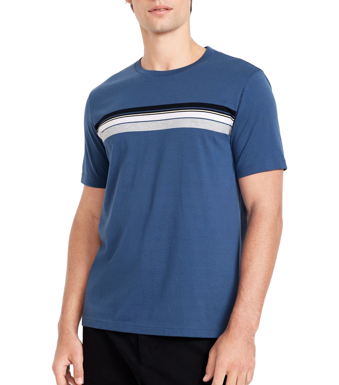 Crew-Neck Striped T-Shirt for Men