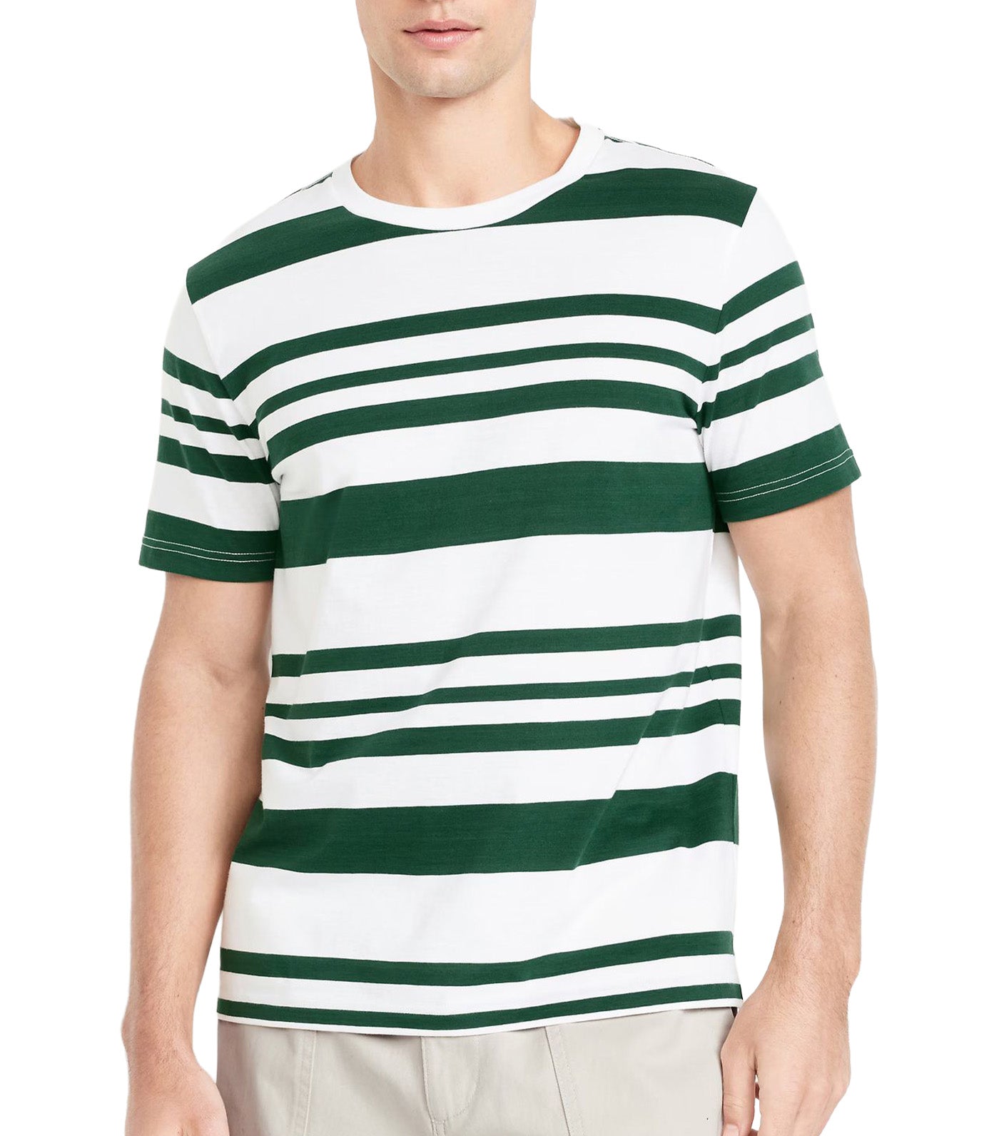 Crew-Neck Striped T-Shirt for Men