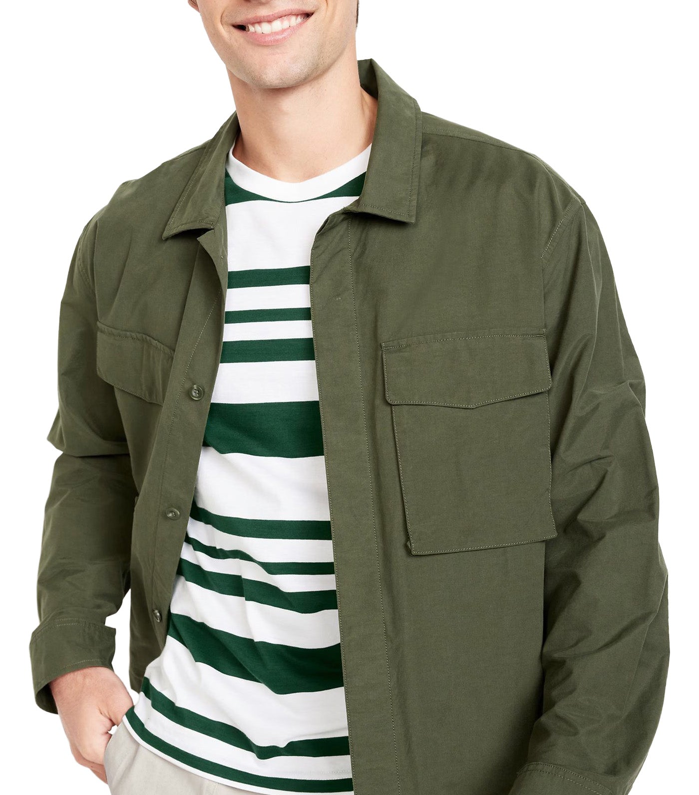 Crew-Neck Striped T-Shirt for Men