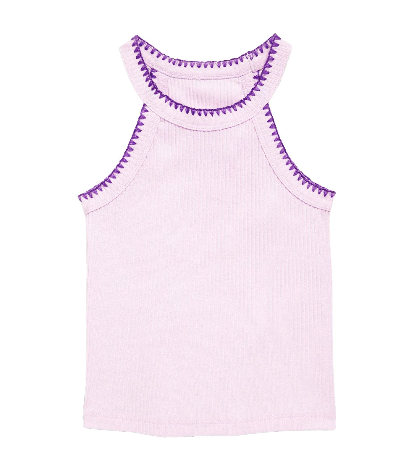 Fitted Ribbed Halter Tank Top for Toddler Girls