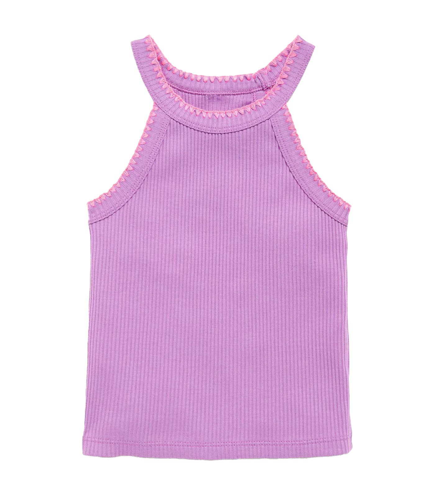 Fitted Ribbed Halter Tank Top for Toddler Girls