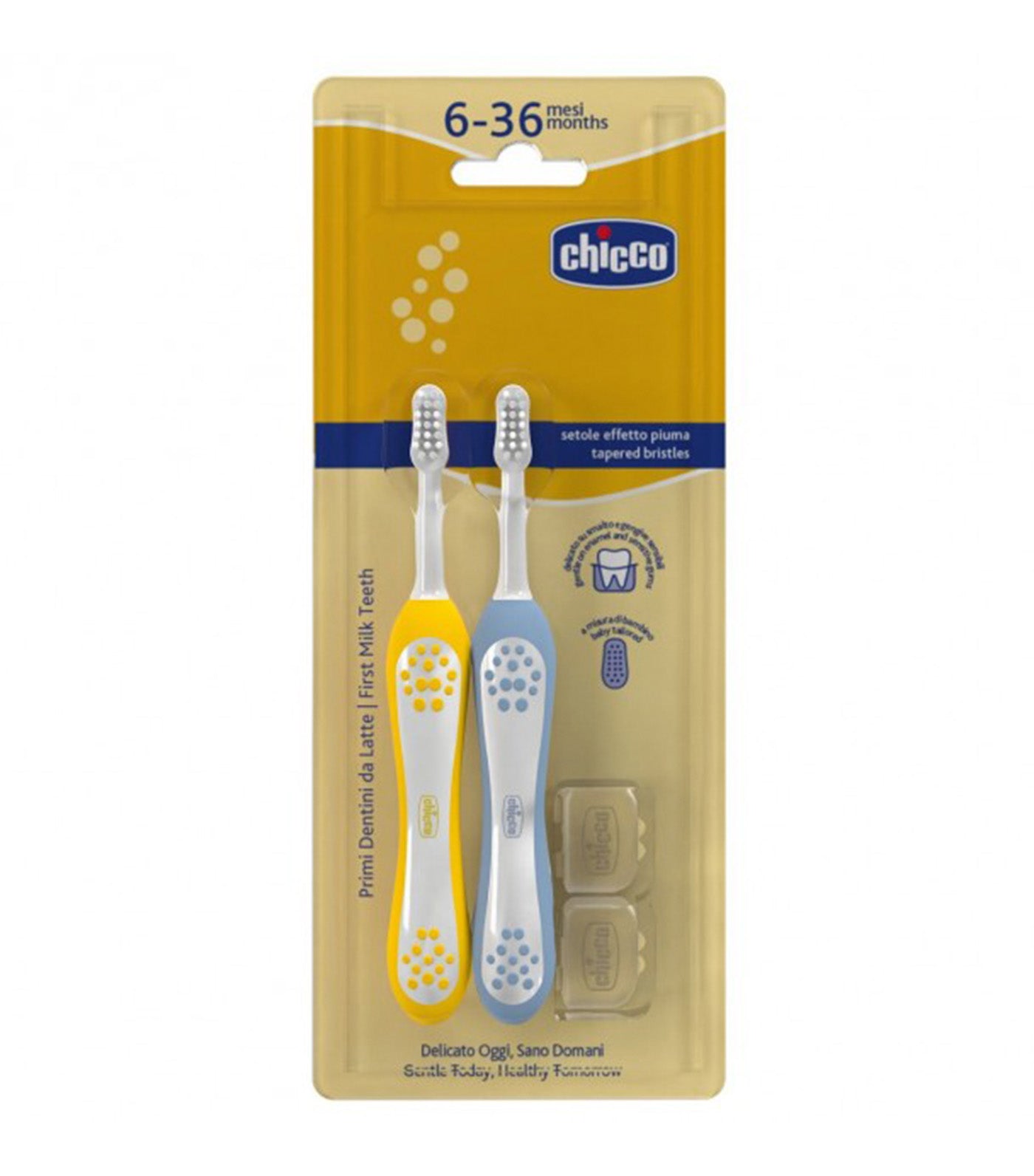 Bipack Toothbrush Indigo & Mustard 6-36 Months