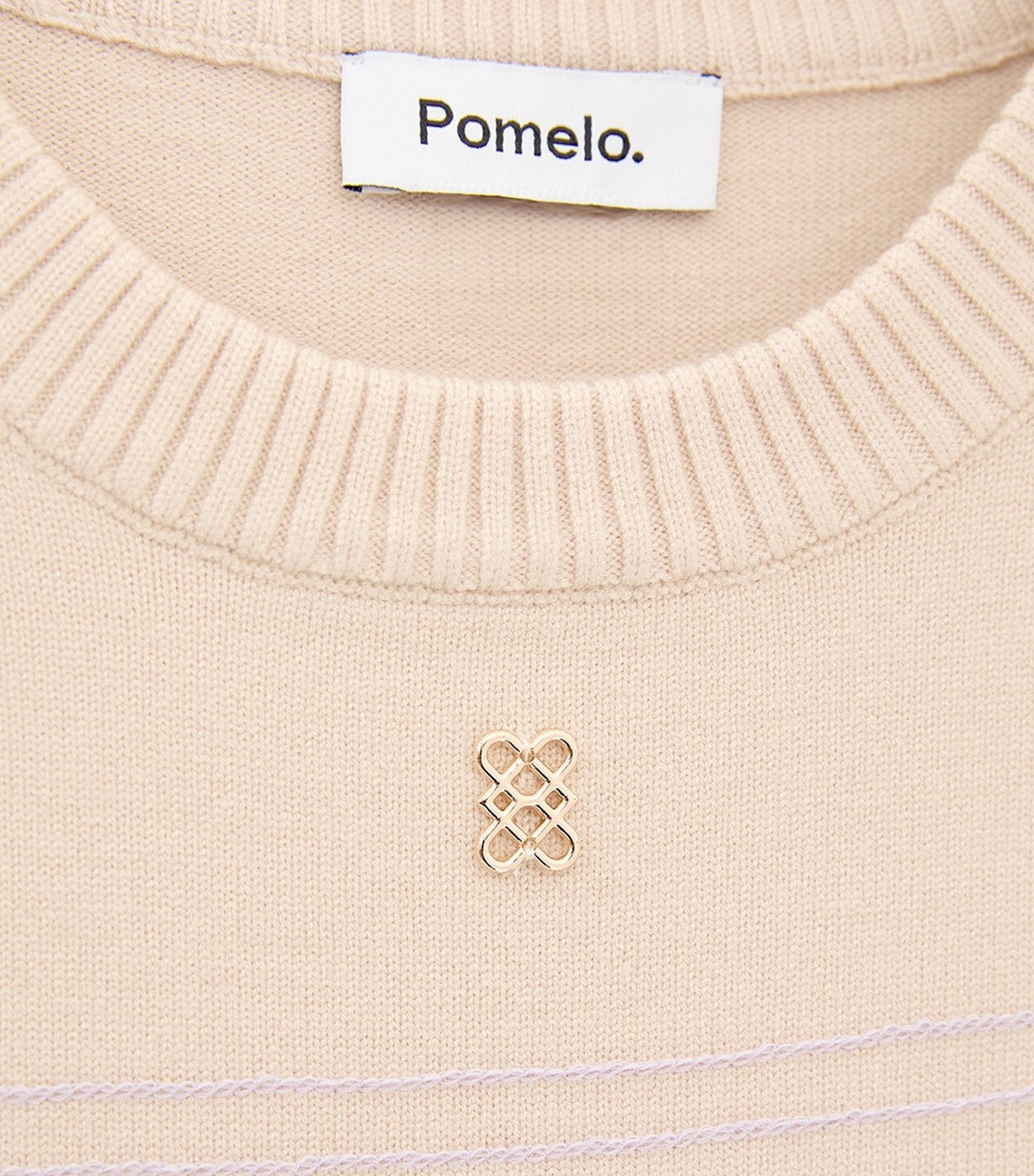 Cropped Knit Top Cream