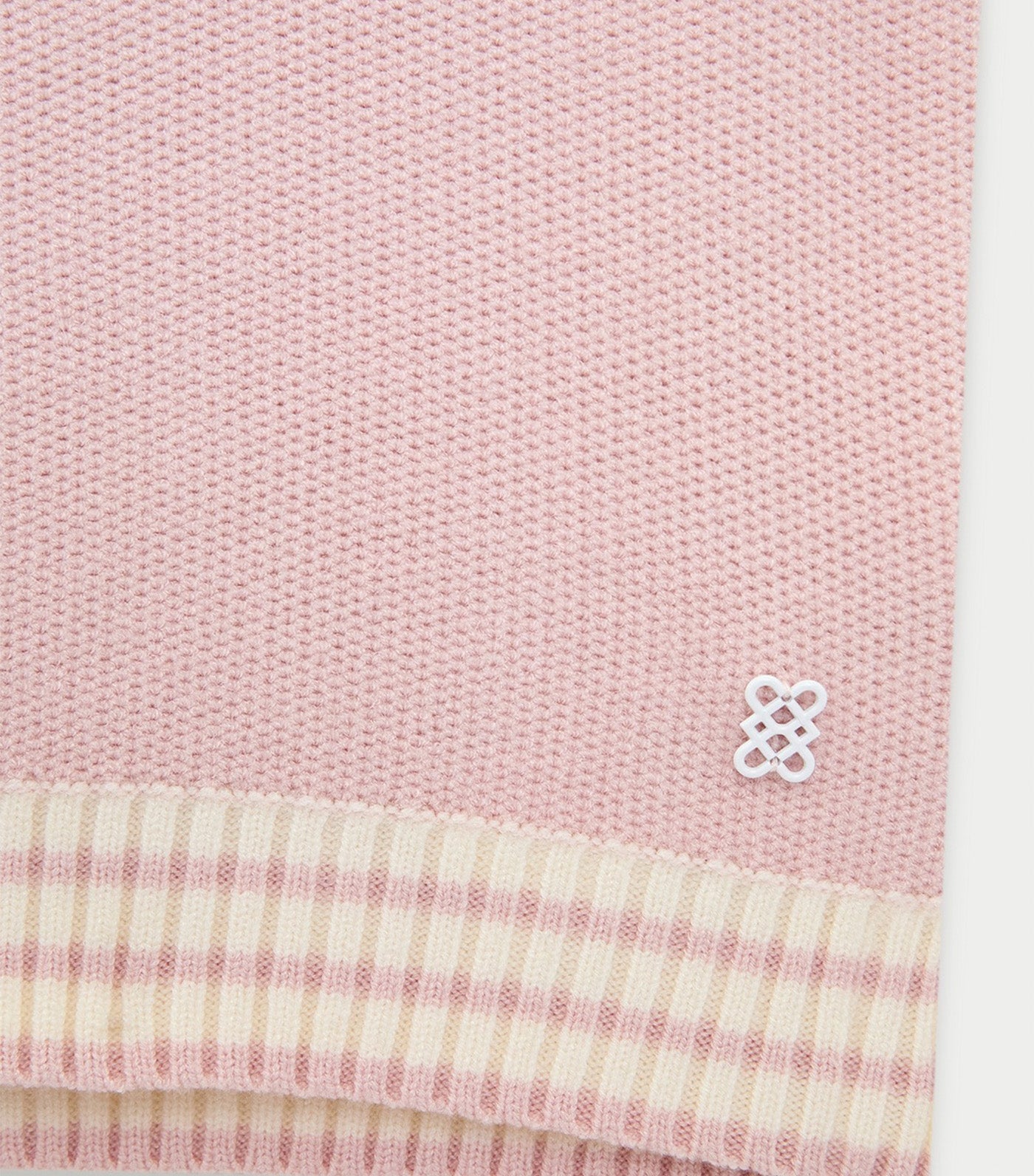 Ruffle Hem Knit Top Light Pink