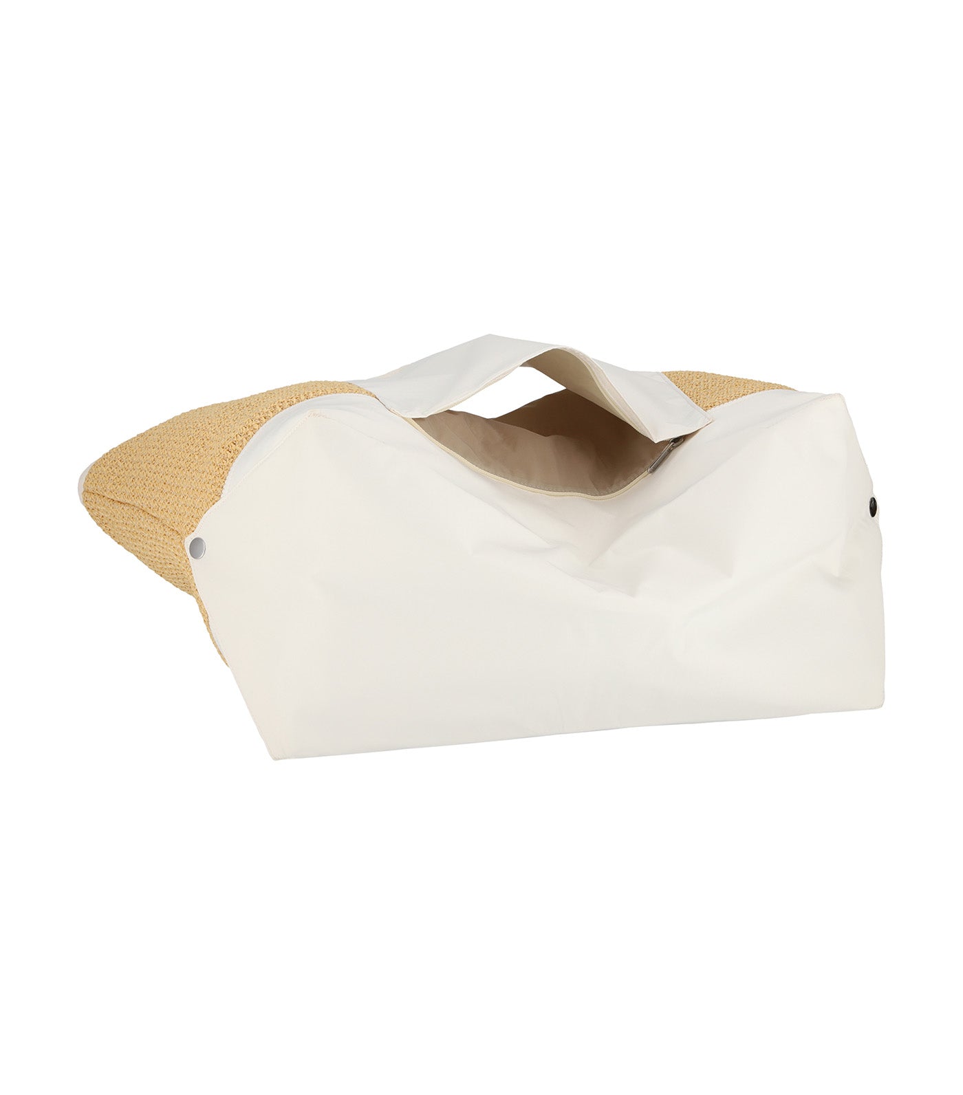 Raffia East/West Tote Meringue Raffia