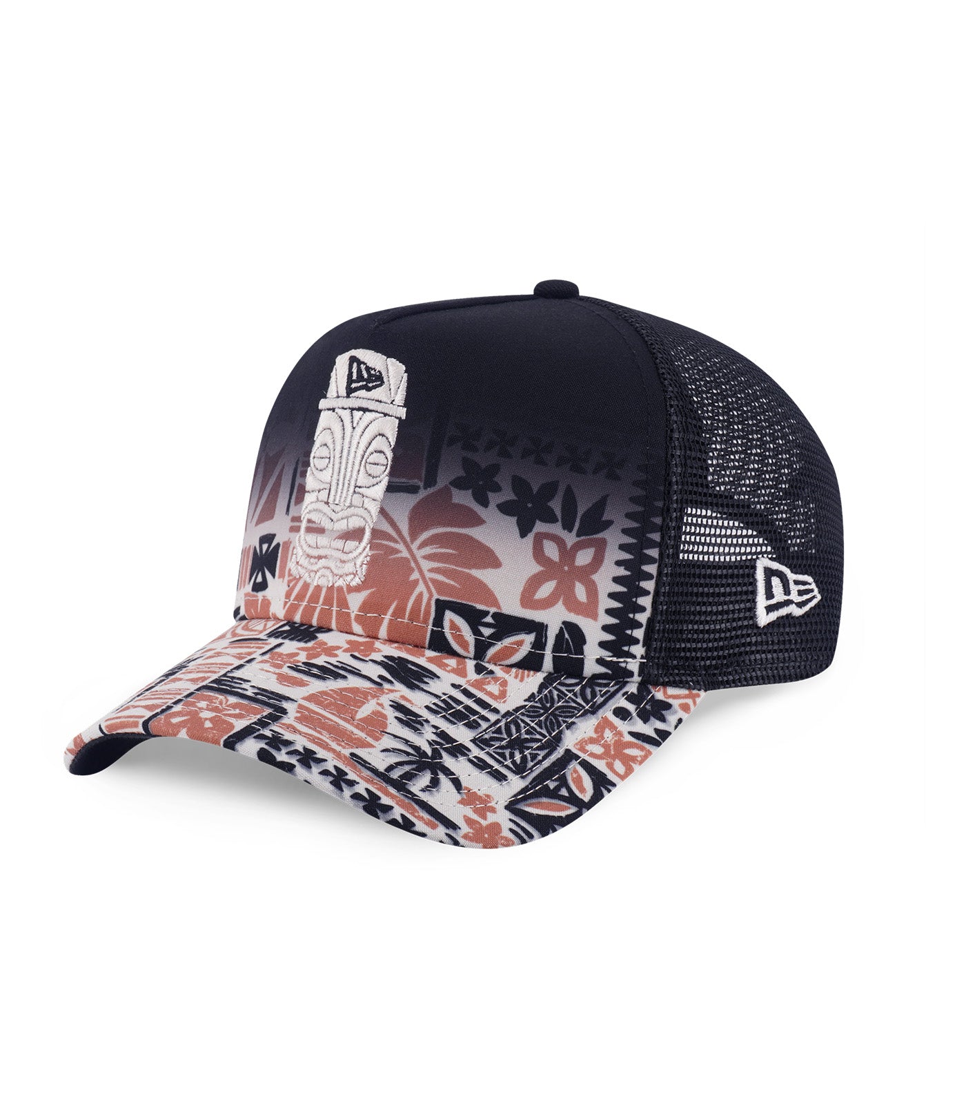 9FORTY A-Frame Trucker Marine Life Club Snapback Cap Multi Brown