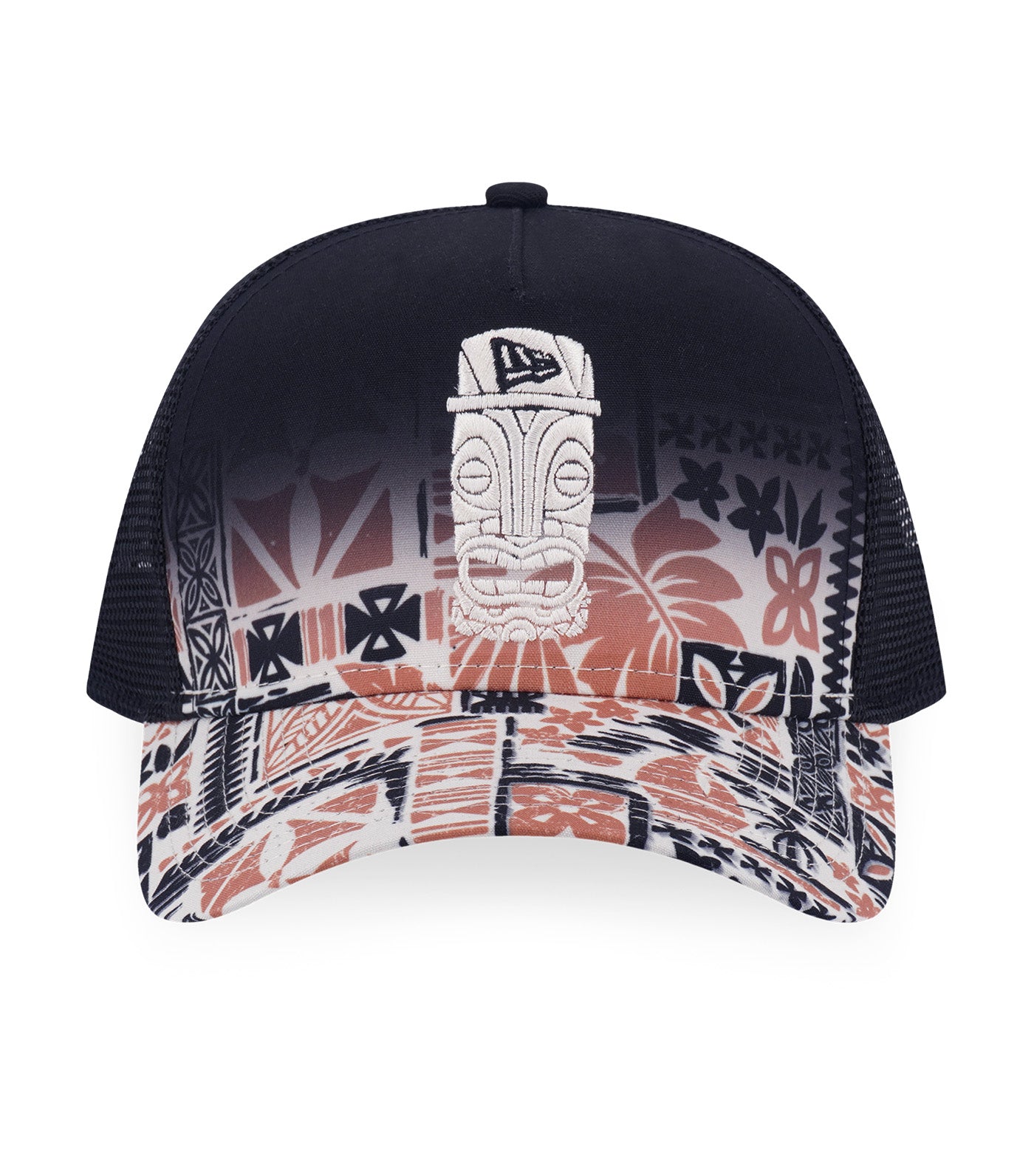 9FORTY A-Frame Trucker Marine Life Club Snapback Cap Multi Brown