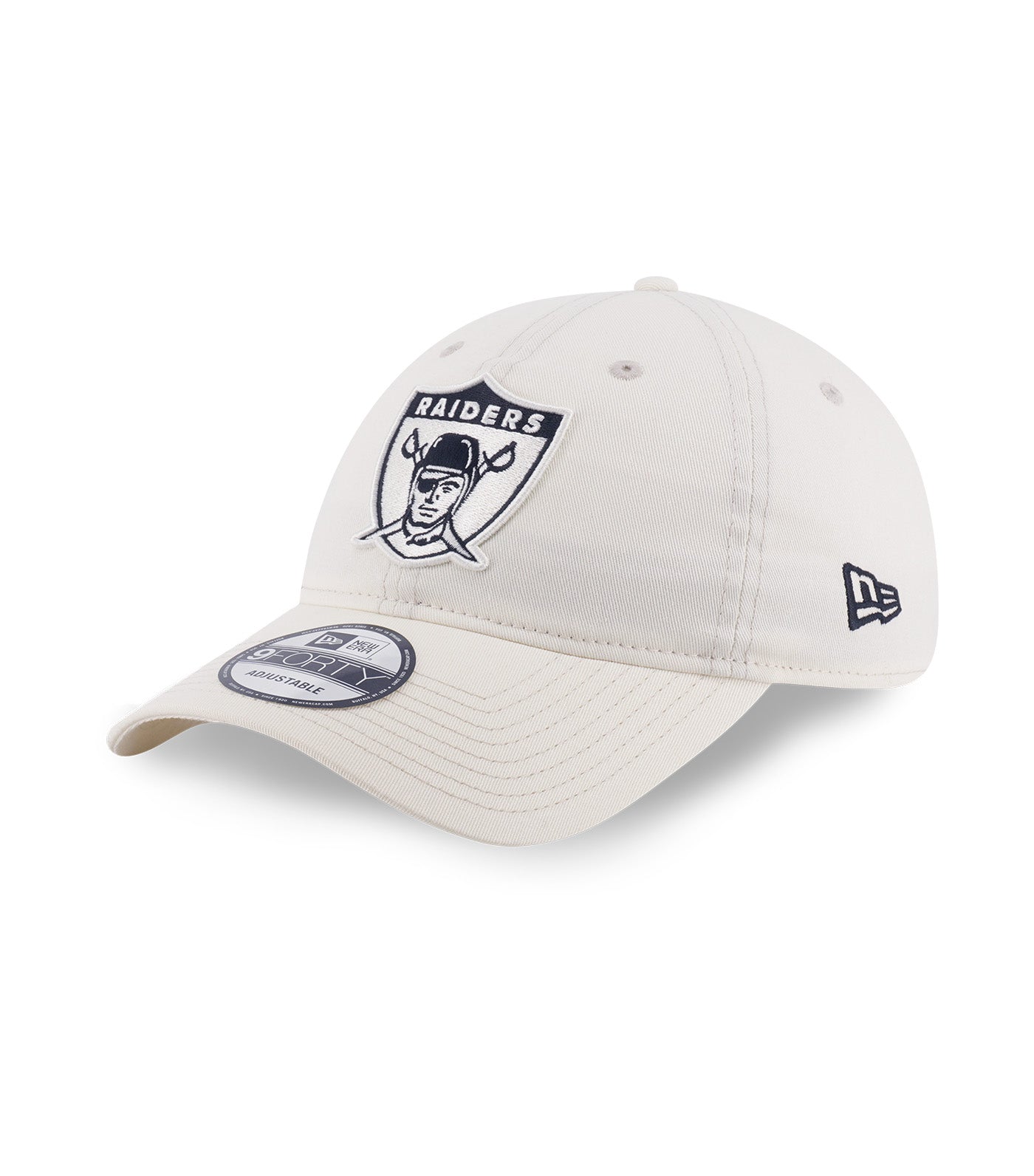 NFL Historic Oakland Raiders 9FORTY Unstructured Adjustable Cap Chrome White