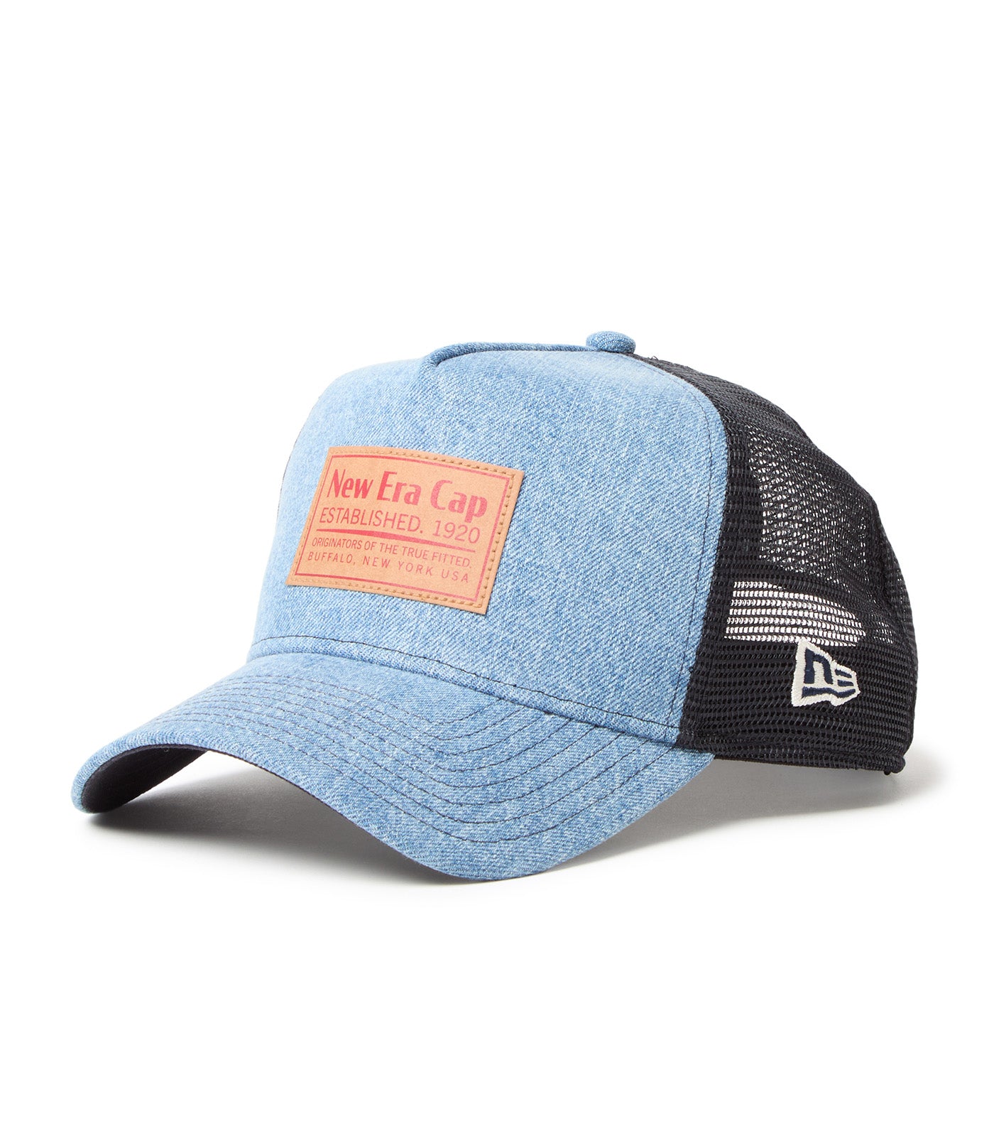 9FORTY A-Frame Trucker Woven Patch Denim Snapback Cap