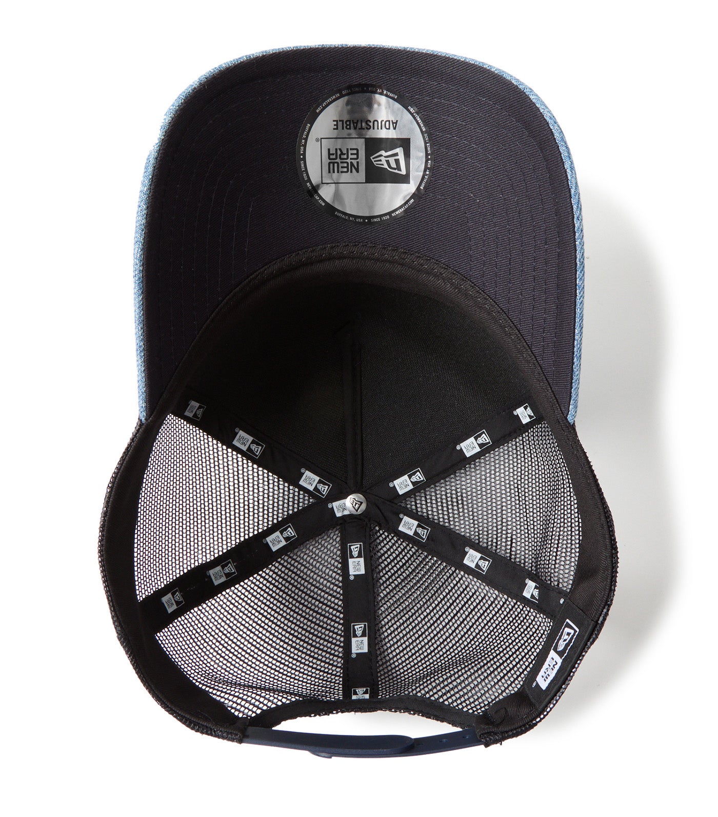 9FORTY A-Frame Trucker Woven Patch Denim Snapback Cap