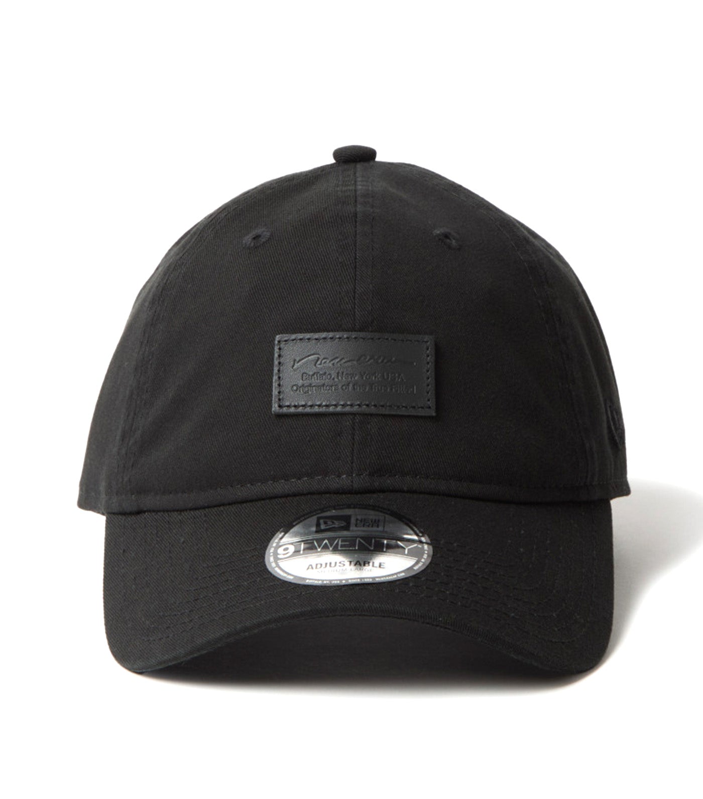 New Era Leather Patch 9TWENTY Adjustable Cap Black