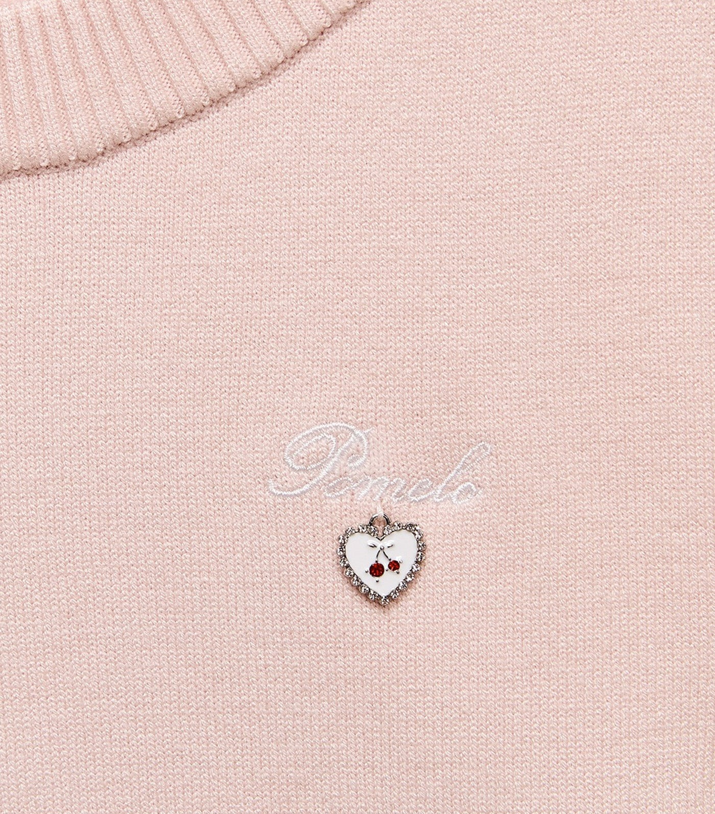 Knitted Puff Sleeve Top Pink