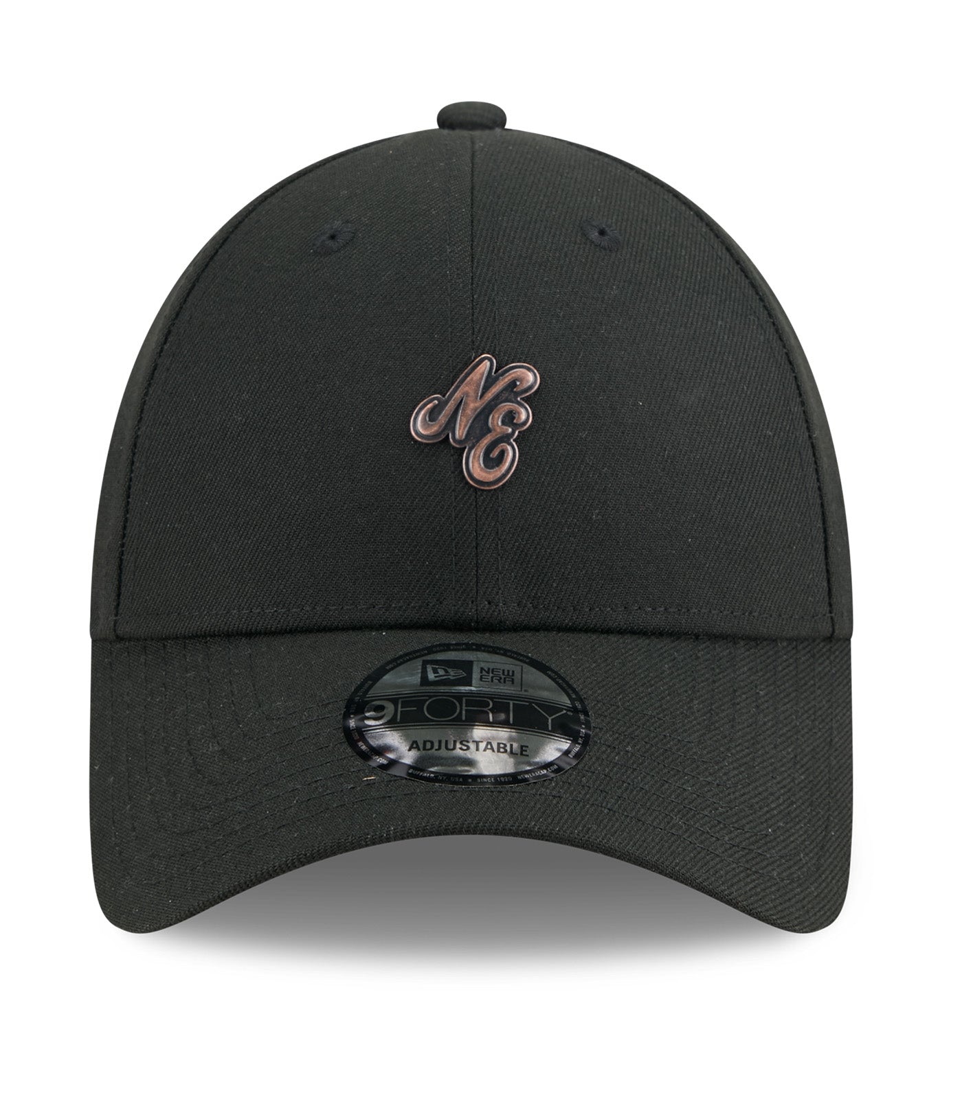 Script Metal Badge 9FORTY Unstructured Adjustable Cap Black