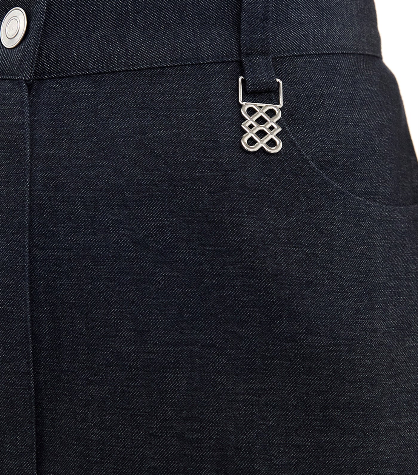 Front Slit Skirt Indigo