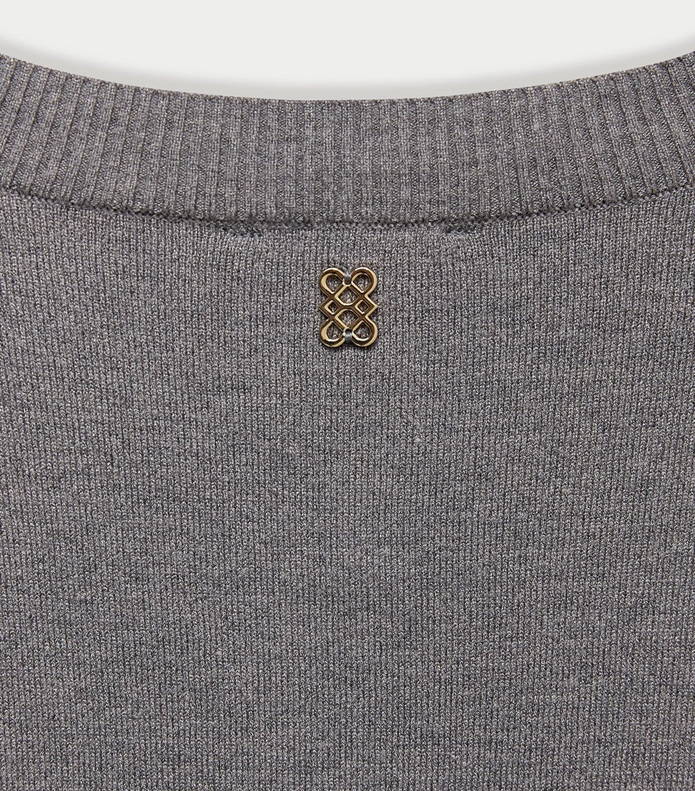 Pomelo Ruched Trim Cardigan Mid Gray