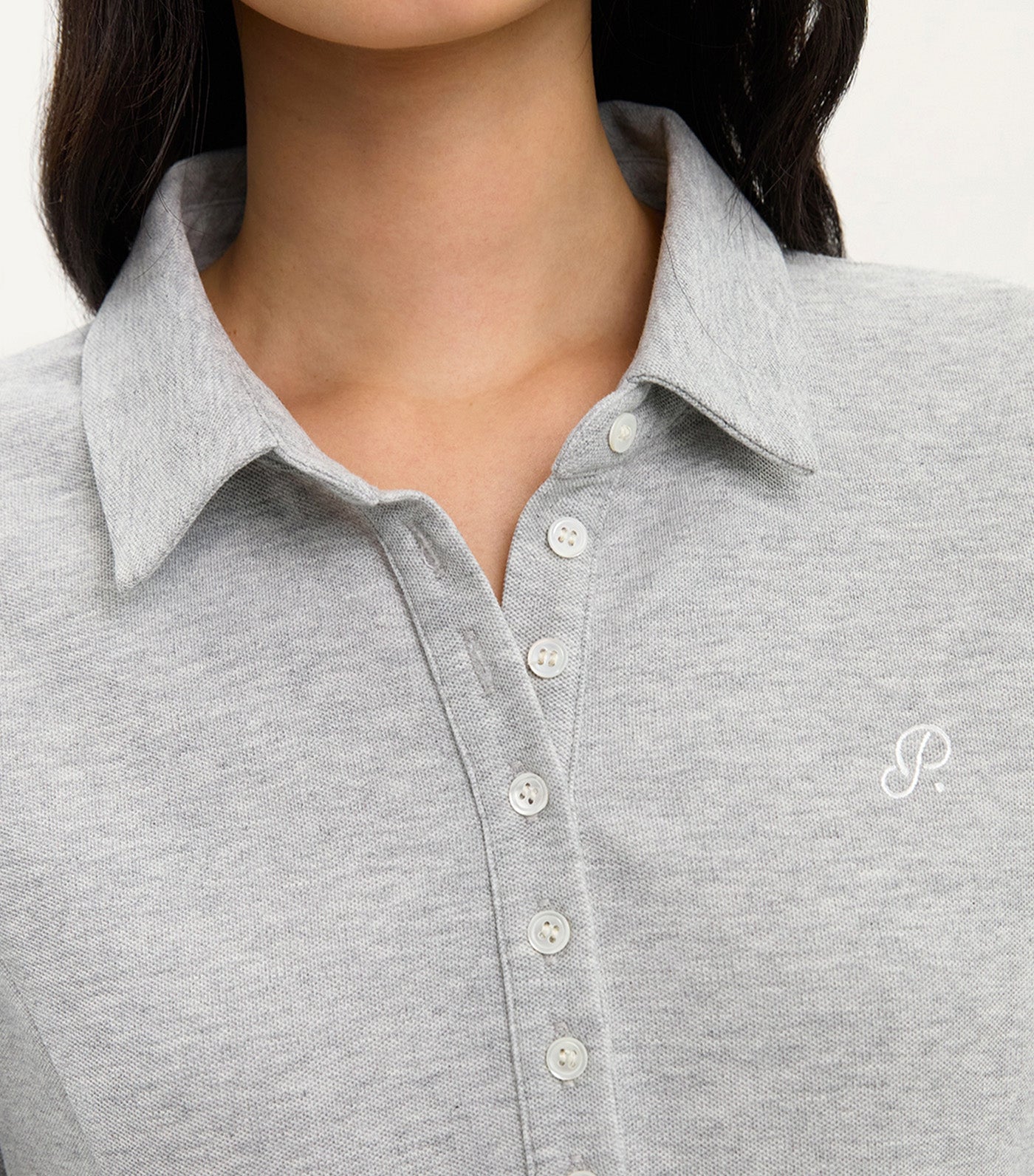 Polo Dress Light Grey
