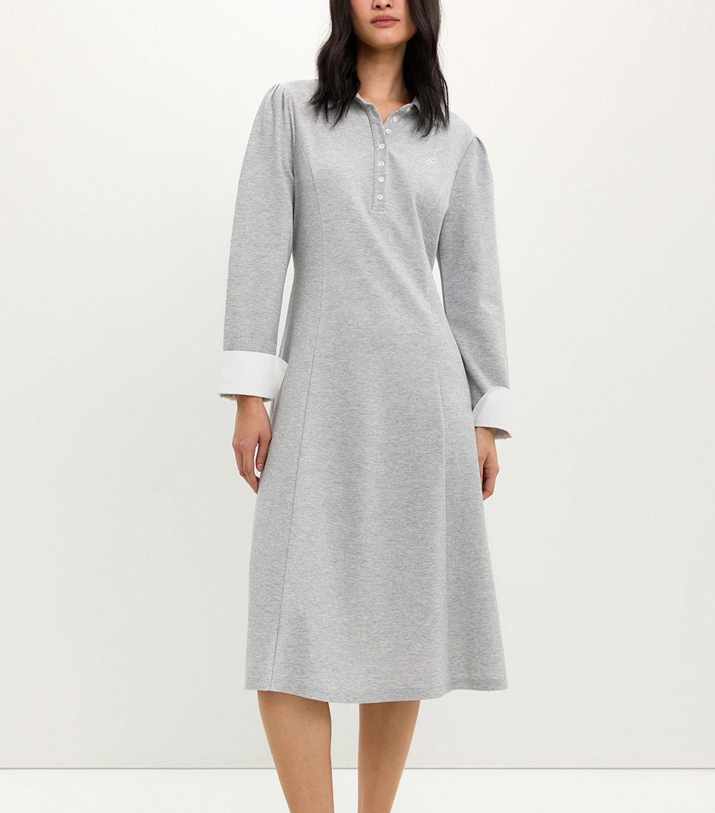 Polo Dress Light Grey