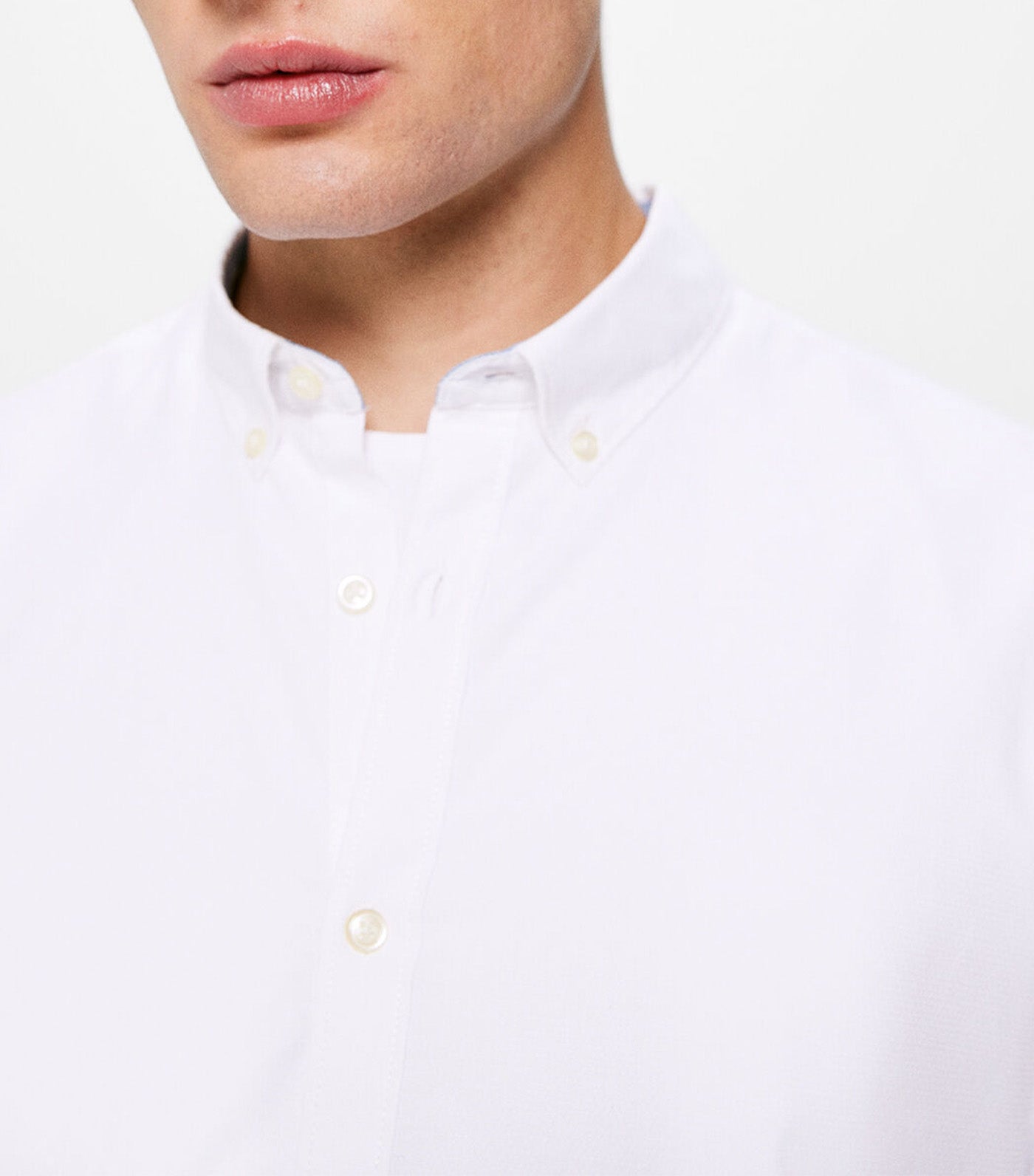 Colored Structured Shirt White