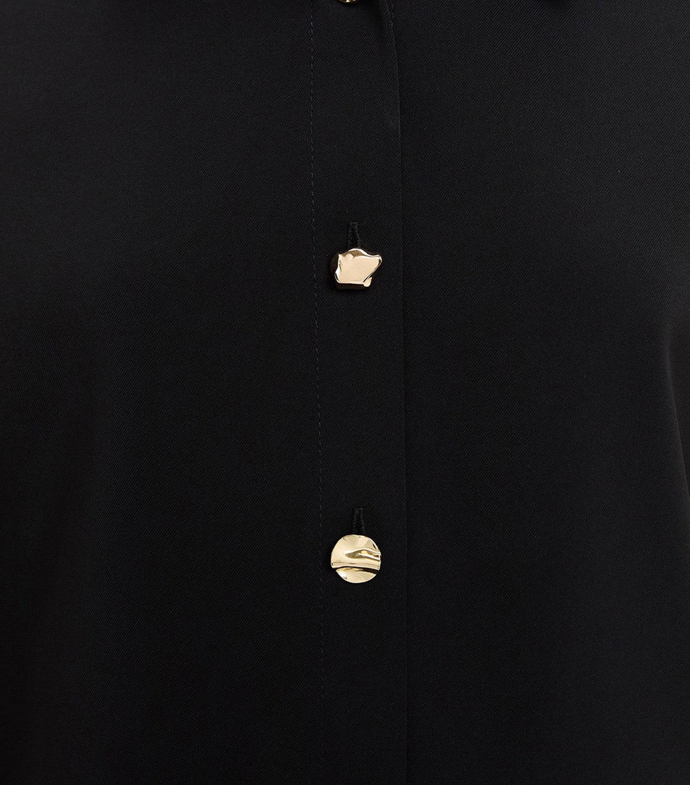 Organza Sleeve Shirt Black