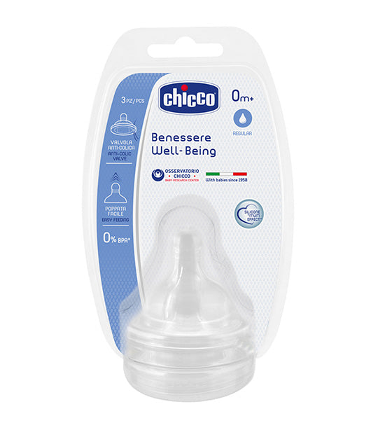 Three-Pack Well-Being Silicone Teat Normal Flow