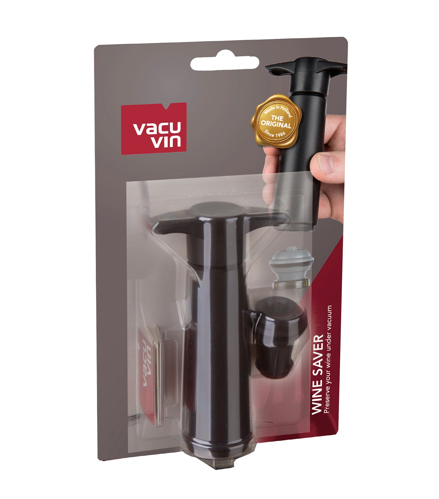 Wine Saver Black - 1 Pump, 1 Wine Stopper