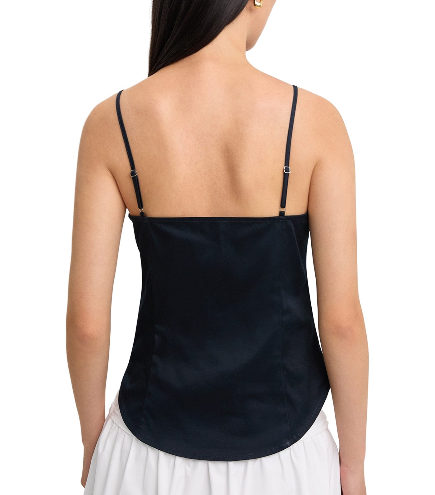 Twist-Front Button Camisole Navy