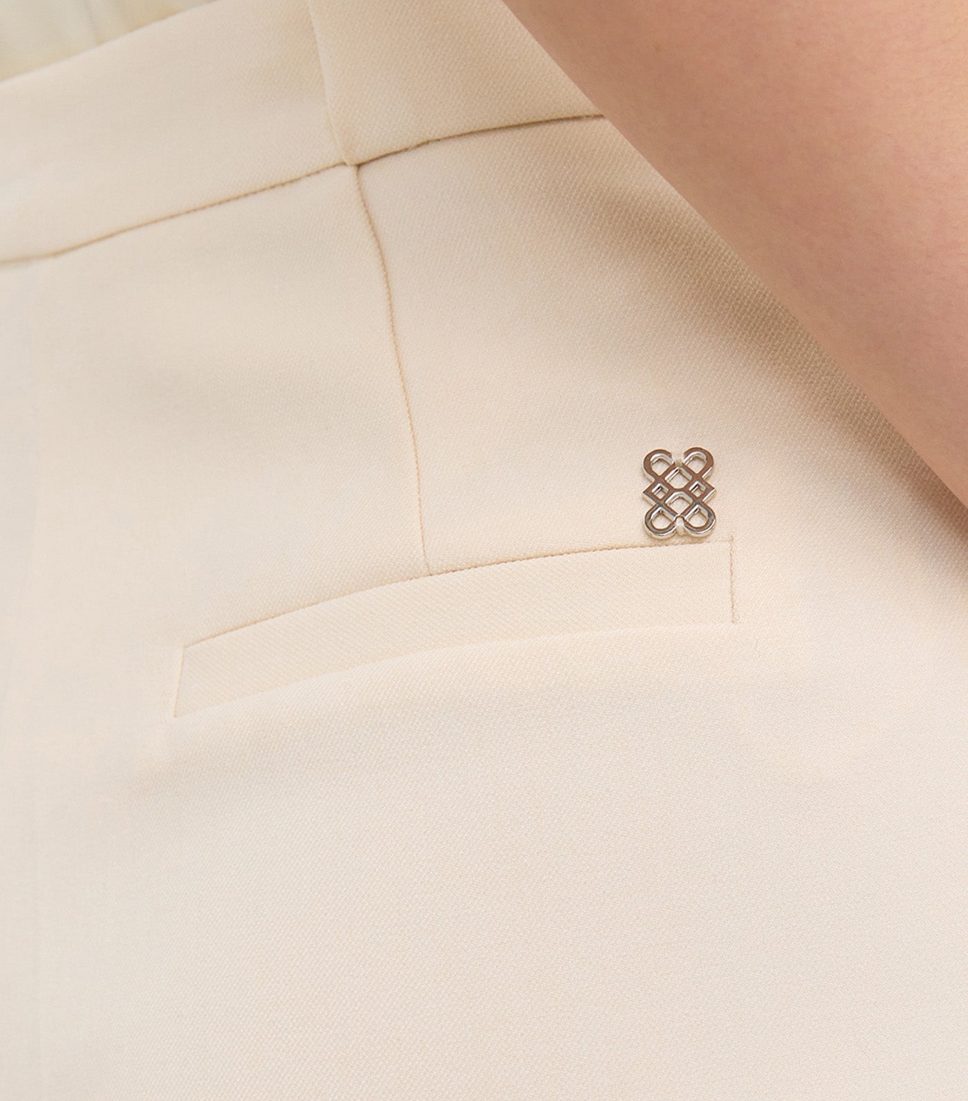 Wide-Leg Trousers Beige