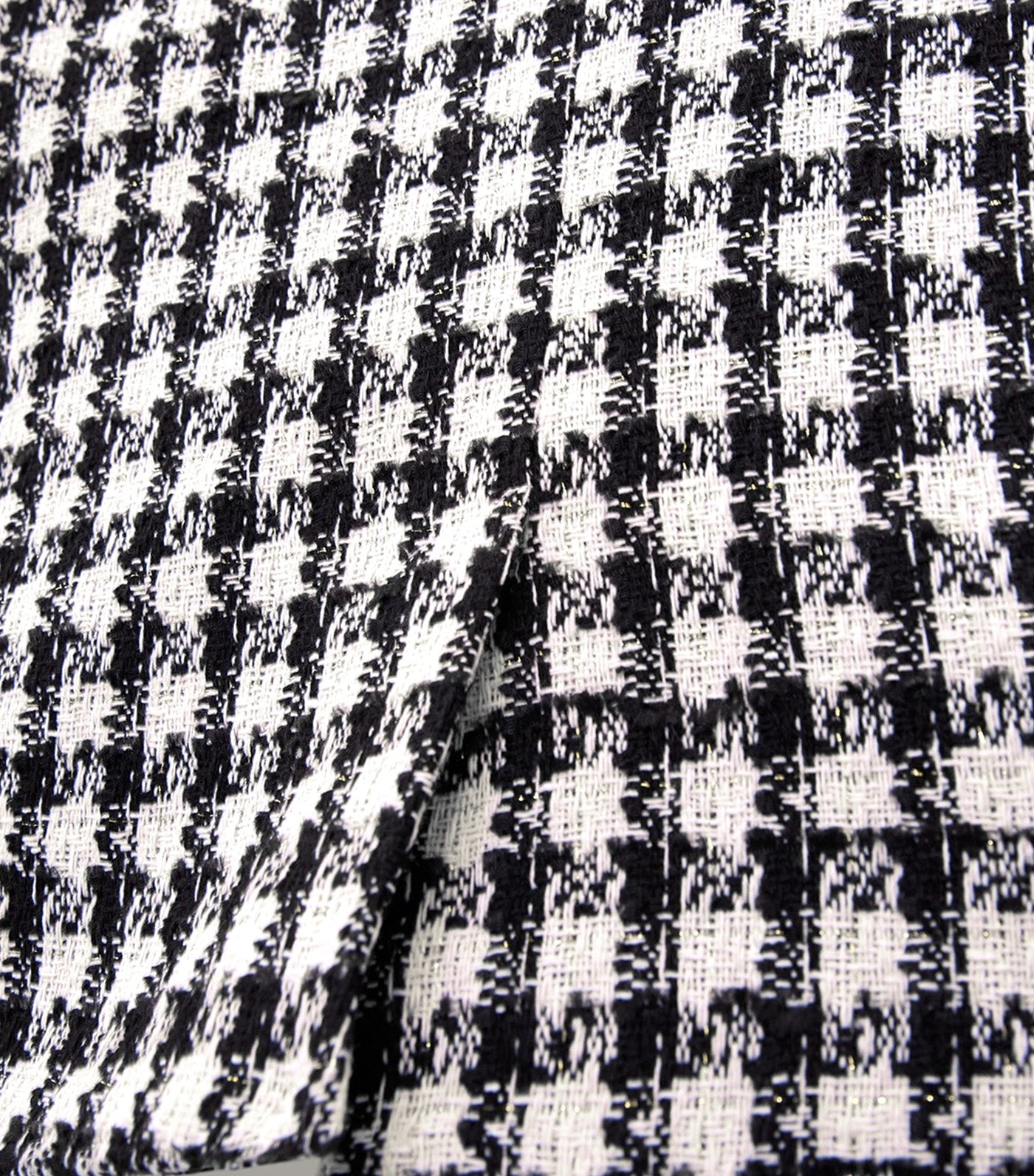 Tweed Button-Up Jacket Black