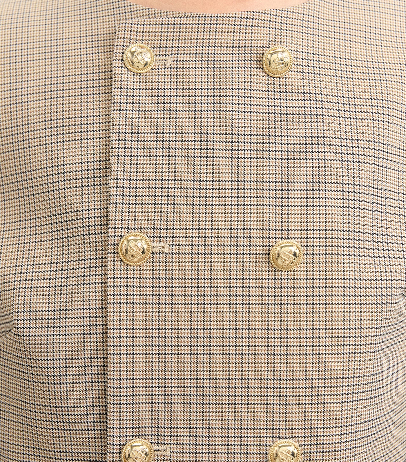 Checkered Jacket Beige
