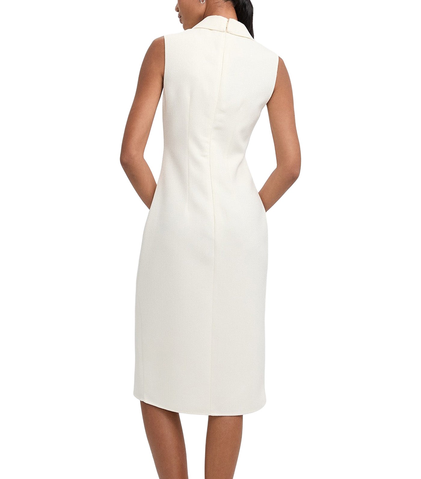 Pomelo Sleeveless Shirt Dress Ivory