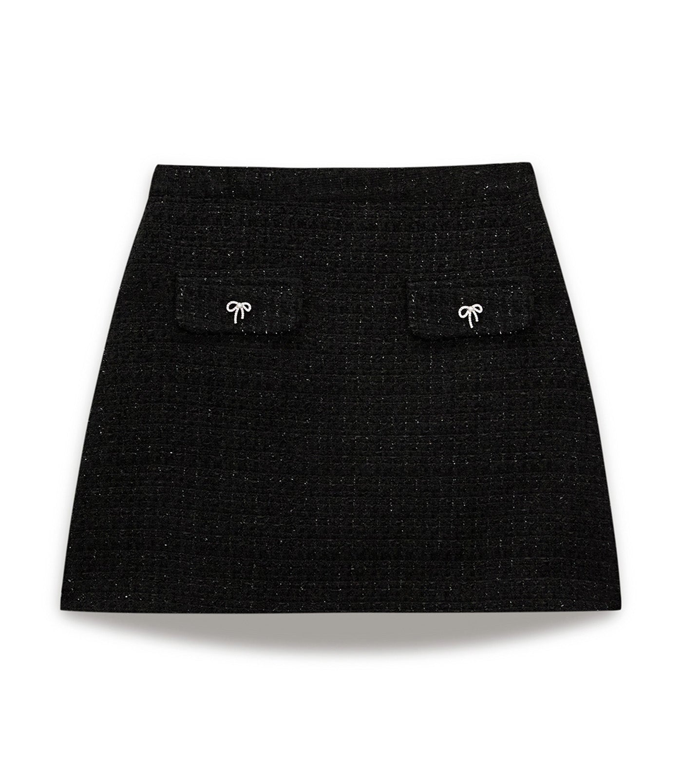 Tweed Mini Skirt Black