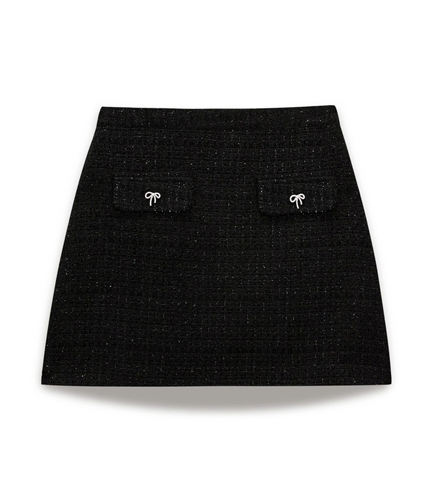 Tweed Mini Skirt Black