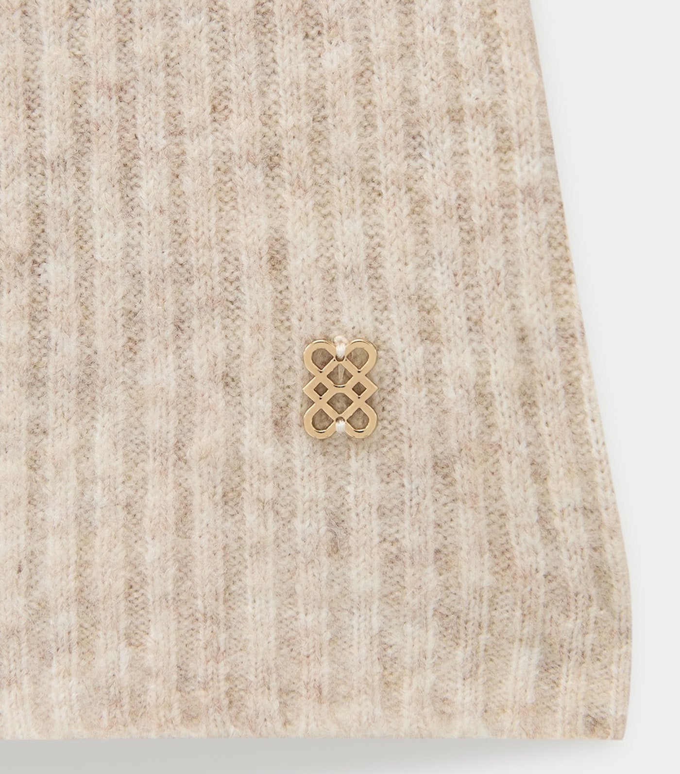 Keyhole Halter Knit Top Taupe