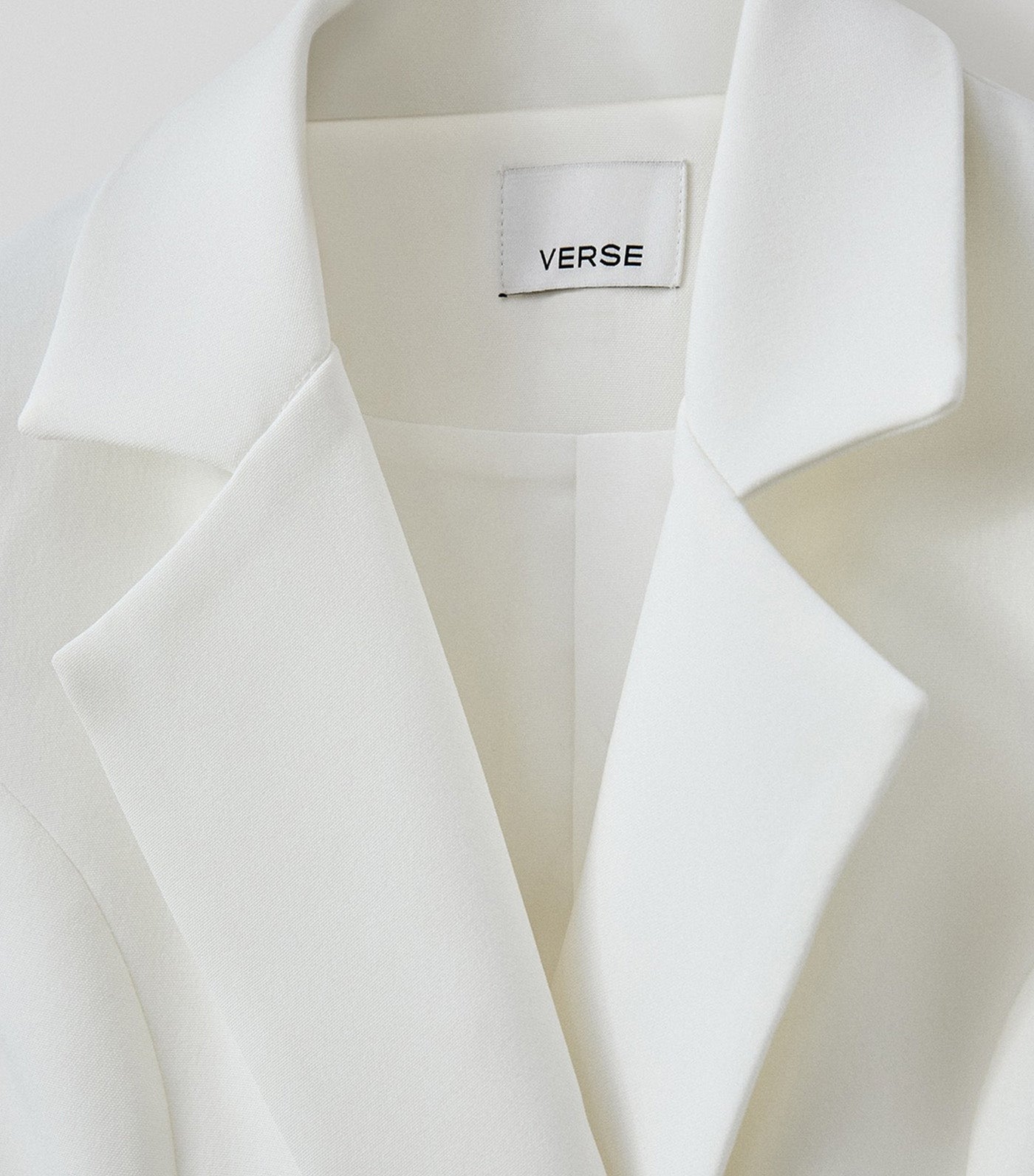 Pomelo Notch Lapel Wrap Blazer Mini Dress White