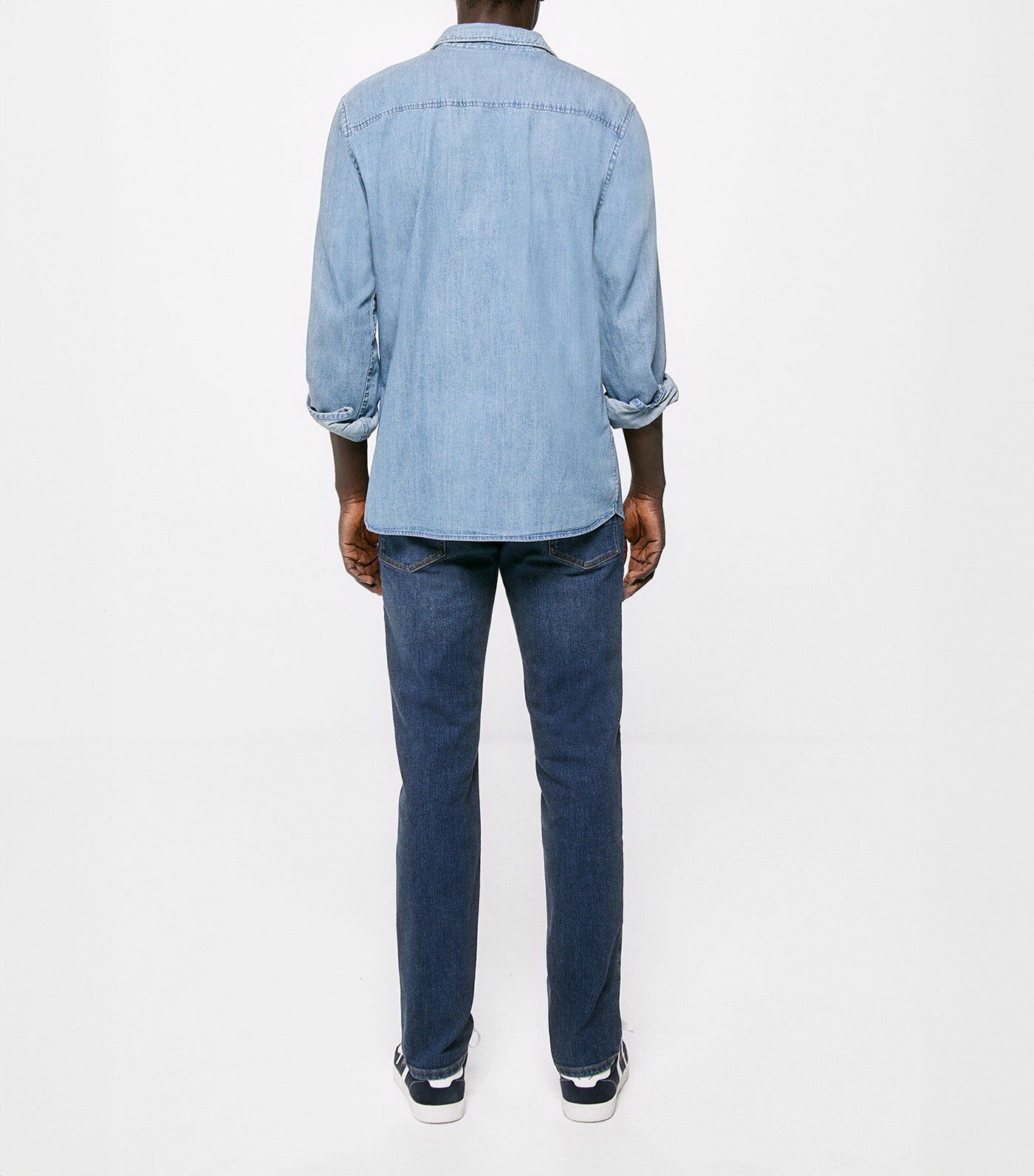 Light Dirty Dark Wash Slim Jeans