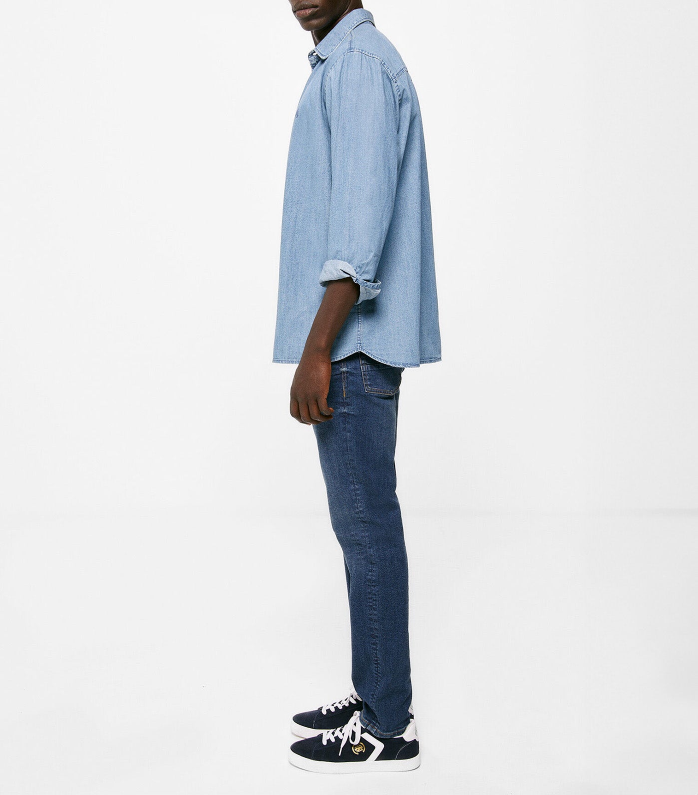 Light Dirty Dark Wash Slim Jeans