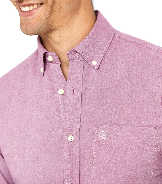 Plain Oxford Shirt Maroon