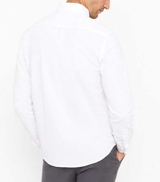 Plain Oxford Shirt White
