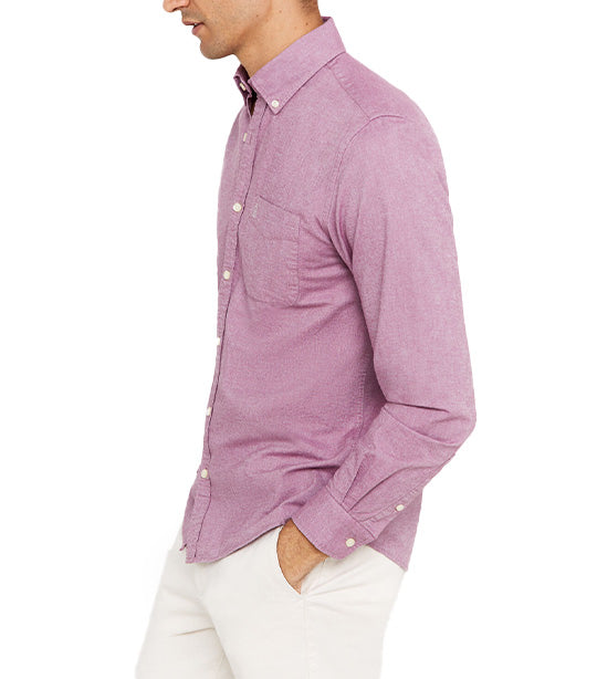 Plain Oxford Shirt Maroon