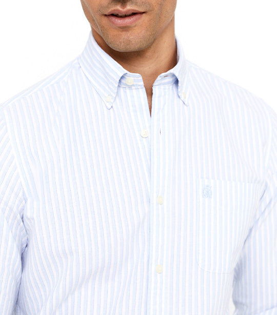 Striped Oxford Shirt Light Blue