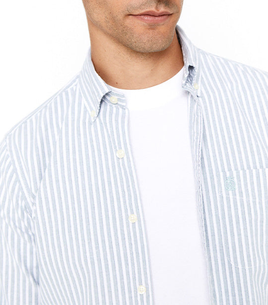 Striped Oxford Shirt Green