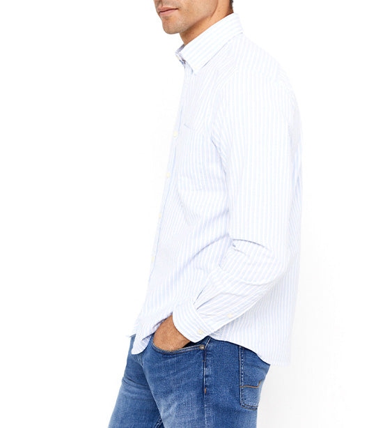 Striped Oxford Shirt Light Blue