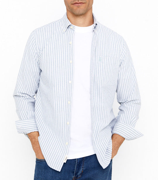 Striped Oxford Shirt Green